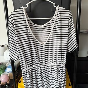 Striped Black and White Dress